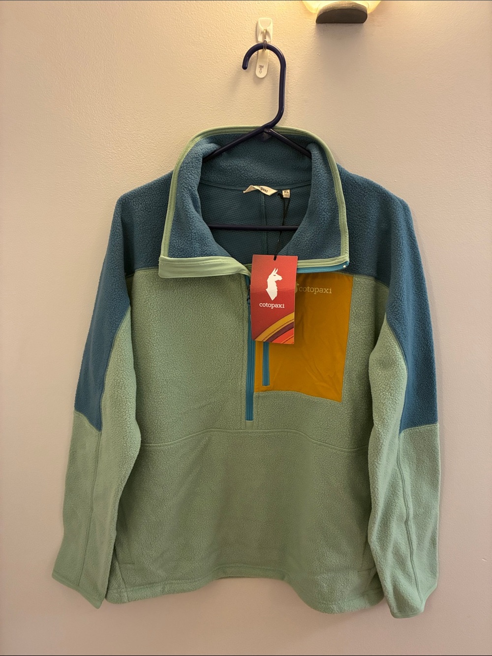 NWT Cotopaxi Abrazo Half-Zip Fleece Jacket XL Blue Spruce Aspen